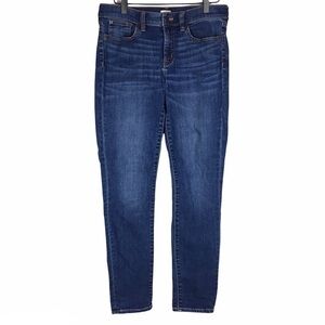 J CREW Factory Jeans Skinny Stretch Mid Rise Medium Wash Denim Slim Size 27/28